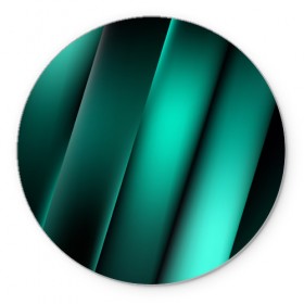 Коврик круглый с принтом Emerald lines в Белгороде, резина и полиэстер | круглая форма, изображение наносится на всю лицевую часть | Тематика изображения на принте: абстракция | геометрия | зеленый
