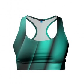 Женский спортивный топ 3D с принтом Emerald lines в Белгороде, 82% полиэстер, 18% спандекс Ткань безопасна для здоровья, позволяет коже дышать, не мнется и не растягивается |  | абстракция | геометрия | зеленый