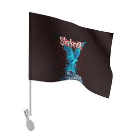 Флаг для автомобиля с принтом Орел группа Slipknot в Белгороде, 100% полиэстер | Размер: 30*21 см | slipknot | альтернативный метал | андерс | головы | грув метал | колсефни | кори | маска | метал | музыка | ню метал | рок | слипкнот | тейлор
