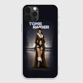 Чехол для iPhone 12 Pro с принтом TOMB RAIDER в Белгороде, силикон | область печати: задняя сторона чехла, без боковых панелей | Тематика изображения на принте: game | girl | gun | lara croft | tomb raider | девушка | игра | оружие | пистолет