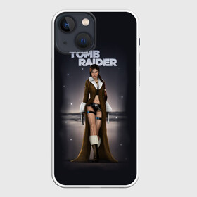 Чехол для iPhone 13 mini с принтом TOMB RAIDER в Белгороде,  |  | game | girl | gun | lara croft | tomb raider | девушка | игра | оружие | пистолет