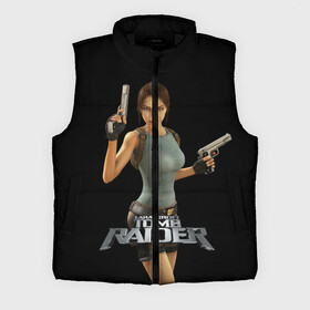 Мужской жилет утепленный 3D с принтом TOMB RAIDER в Белгороде,  |  | game | girl | gun | lara croft | tomb raider | девушка | игра | оружие | пистолет