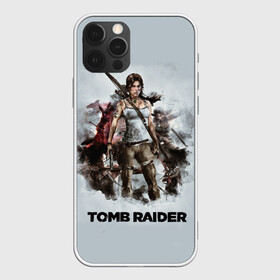 Чехол для iPhone 12 Pro с принтом TOMB RAIDER в Белгороде, силикон | область печати: задняя сторона чехла, без боковых панелей | game | girl | gun | lara croft | tomb raider | девушка | игра | оружие | пистолет