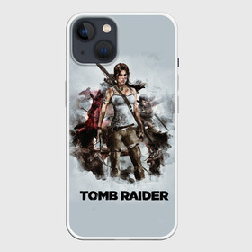 Чехол для iPhone 13 с принтом TOMB RAIDER в Белгороде,  |  | game | girl | gun | lara croft | tomb raider | девушка | игра | оружие | пистолет