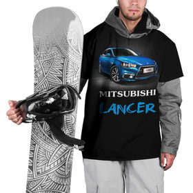Накидка на куртку 3D с принтом Mitsubishi Lancer в Белгороде, 100% полиэстер |  | auto | lancer | mitsubishi | авто | автомобиль | водитель | лансер | мицубиси | тачка | японец