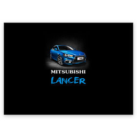 Поздравительная открытка с принтом Mitsubishi Lancer в Белгороде, 100% бумага | плотность бумаги 280 г/м2, матовая, на обратной стороне линовка и место для марки
 | auto | lancer | mitsubishi | авто | автомобиль | водитель | лансер | мицубиси | тачка | японец