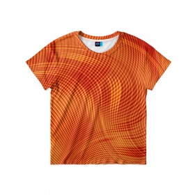 Детская футболка 3D с принтом Abstract waves в Белгороде, 100% гипоаллергенный полиэфир | прямой крой, круглый вырез горловины, длина до линии бедер, чуть спущенное плечо, ткань немного тянется | 