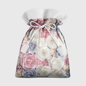 Подарочный 3D мешок с принтом Букет из роз в Белгороде, 100% полиэстер | Размер: 29*39 см | розы | цветы
