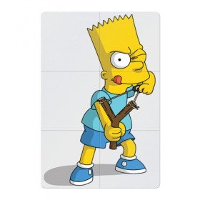 Магнитный плакат 2Х3 с принтом Bart Simpson в Белгороде, Полимерный материал с магнитным слоем | 6 деталей размером 9*9 см | Тематика изображения на принте: барт | разбойник | рогатка. | симпсоны