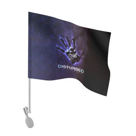 Флаг для автомобиля с принтом Рука Disturbed в Белгороде, 100% полиэстер | Размер: 30*21 см | disturbed | альтернативный | группа | дистёрбд | метал | ню метал | нюметал | хеви | хеви метал | хевиметал