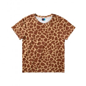 Детская футболка 3D с принтом Жираф в Белгороде, 100% гипоаллергенный полиэфир | прямой крой, круглый вырез горловины, длина до линии бедер, чуть спущенное плечо, ткань немного тянется | Тематика изображения на принте: africa | afro | etnos | girafe | африка | афро | жираф | этно