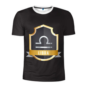 Мужская футболка 3D спортивная с принтом Весы (Libra) в Белгороде, 100% полиэстер с улучшенными характеристиками | приталенный силуэт, круглая горловина, широкие плечи, сужается к линии бедра | гороскоп | знак | зодиак