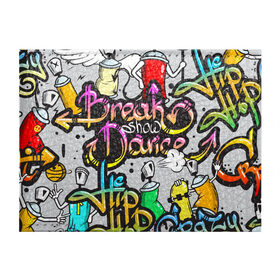 Обложка для студенческого билета с принтом Graffiti в Белгороде, натуральная кожа | Размер: 11*8 см; Печать на всей внешней стороне | Тематика изображения на принте: break | dance | graffiti | hip hop | rap | граффити | рэп | скейтборд | хип хоп
