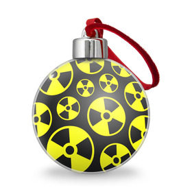 Ёлочный шар с принтом Радиация в Белгороде, Пластик | Диаметр: 77 мм | радиация | радиоактивность