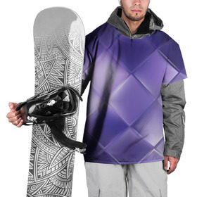 Накидка на куртку 3D с принтом Фиолетовые грани в Белгороде, 100% полиэстер |  | абстракция | геометрия | квадрат | текстура | фиолетовый