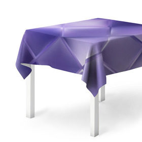 Скатерть 3D с принтом Фиолетовые грани в Белгороде, 100% полиэстер (ткань не мнется и не растягивается) | Размер: 150*150 см | абстракция | геометрия | квадрат | текстура | фиолетовый