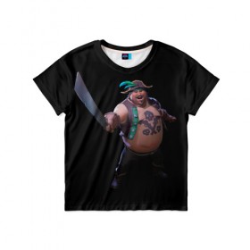 Детская футболка 3D с принтом Sea of thieves в Белгороде, 100% гипоаллергенный полиэфир | прямой крой, круглый вырез горловины, длина до линии бедер, чуть спущенное плечо, ткань немного тянется | 