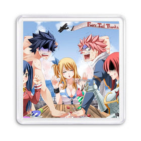 Магнит 55*55 с принтом Fairy tail family в Белгороде, Пластик | Размер: 65*65 мм; Размер печати: 55*55 мм | Тематика изображения на принте: 