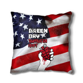Подушка 3D с принтом Green Day American Idiot в Белгороде, наволочка – 100% полиэстер, наполнитель – холлофайбер (легкий наполнитель, не вызывает аллергию). | состоит из подушки и наволочки. Наволочка на молнии, легко снимается для стирки | american idiot | green day | альтернативный | билли джо армстронг | грин дей | группа | зелёный день | майк дёрнт | музыка | панк | поп | поппанк | рок | сша | тре кул | флаг