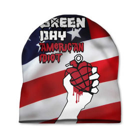 Шапка 3D с принтом Green Day American Idiot в Белгороде, 100% полиэстер | универсальный размер, печать по всей поверхности изделия | american idiot | green day | альтернативный | билли джо армстронг | грин дей | группа | зелёный день | майк дёрнт | музыка | панк | поп | поппанк | рок | сша | тре кул | флаг