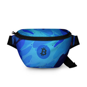 Поясная сумка 3D с принтом Blue Sea Camo Bitcoin в Белгороде, 100% полиэстер | плотная ткань, ремень с регулируемой длиной, внутри несколько карманов для мелочей, основное отделение и карман с обратной стороны сумки застегиваются на молнию | blue | camo | camouflage | coin | crypto | currency | ethereum | litecoin | mining | token | биткоин | биток | камо | камуфляж | крипта | крипто | криптовалюта | лайткоин | майнинг | ферма | эфир