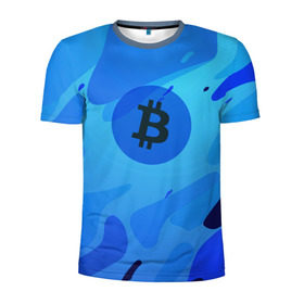 Мужская футболка 3D спортивная с принтом Blue Sea Camo Bitcoin в Белгороде, 100% полиэстер с улучшенными характеристиками | приталенный силуэт, круглая горловина, широкие плечи, сужается к линии бедра | blue | camo | camouflage | coin | crypto | currency | ethereum | litecoin | mining | token | биткоин | биток | камо | камуфляж | крипта | крипто | криптовалюта | лайткоин | майнинг | ферма | эфир