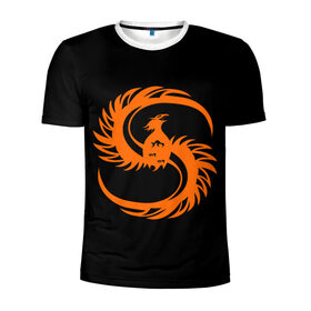 Мужская футболка 3D спортивная с принтом phoenix в Белгороде, 100% полиэстер с улучшенными характеристиками | приталенный силуэт, круглая горловина, широкие плечи, сужается к линии бедра | Тематика изображения на принте: phenix | phoenix | огненная птица | огонь