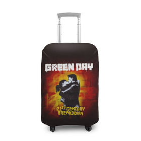 Чехол для чемодана 3D с принтом Поцелуй Green Day в Белгороде, 86% полиэфир, 14% спандекс | двустороннее нанесение принта, прорези для ручек и колес | american idiot | green day | альтернативный | билли джо армстронг | грин дей | группа | зелёный день | майк дёрнт | музыка | панк | поп | поппанк | поцелуй | рок | стена | тре кул