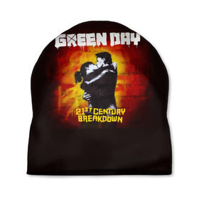 Шапка 3D с принтом Поцелуй Green Day в Белгороде, 100% полиэстер | универсальный размер, печать по всей поверхности изделия | american idiot | green day | альтернативный | билли джо армстронг | грин дей | группа | зелёный день | майк дёрнт | музыка | панк | поп | поппанк | поцелуй | рок | стена | тре кул