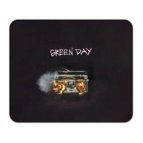 Коврик прямоугольный с принтом Green Day магнитофон в огне в Белгороде, натуральный каучук | размер 230 х 185 мм; запечатка лицевой стороны | Тематика изображения на принте: american idiot | green day | альтернативный | билли джо армстронг | грин дей | группа | зелёный день | майк дёрнт | музыка | панк | поп | поппанк | рок | тре кул