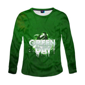 Женский лонгслив 3D с принтом Зелень Green Day в Белгороде, 100% полиэстер | длинные рукава, круглый вырез горловины, полуприлегающий силуэт | american idiot | green day | альтернативный | билли джо армстронг | грин дей | группа | зелёный день | майк дёрнт | музыка | панк | поп | поппанк | поцелуй | рок | тре кул