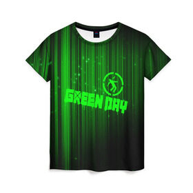 Женская футболка 3D с принтом Green Day лучи в Белгороде, 100% полиэфир ( синтетическое хлопкоподобное полотно) | прямой крой, круглый вырез горловины, длина до линии бедер | american idiot | green day | альтернативный | билли джо армстронг | грин дей | группа | зелёный день | майк дёрнт | музыка | надпись | панк | поп | поппанк | рок | тре кул