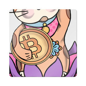 Магнит виниловый Квадрат с принтом Bitcoin - Биткоин - Stay Lucky в Белгороде, полимерный материал с магнитным слоем | размер 9*9 см, закругленные углы | bitcoin | blockchain | coin | crypto | lucky | stay | биткоин | блокчейн | валюта | геометрия | денежный кот | деньги | китай | кот | крипто | криптовалюта | лотос | майнинг | технологии | удача