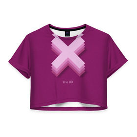 Женская футболка 3D укороченная с принтом The XX в Белгороде, 100% полиэстер | круглая горловина, длина футболки до линии талии, рукава с отворотами | the xx | xx | инди поп