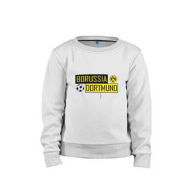 Детский свитшот хлопок с принтом Borussia Dortmund - New Design 2018 в Белгороде, 100% хлопок | круглый вырез горловины, эластичные манжеты, пояс и воротник | боруссия дортмунд