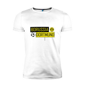 Мужская футболка премиум с принтом Borussia Dortmund - New Design 2018 в Белгороде, 92% хлопок, 8% лайкра | приталенный силуэт, круглый вырез ворота, длина до линии бедра, короткий рукав | Тематика изображения на принте: боруссия дортмунд