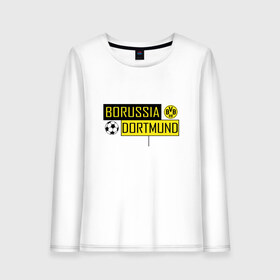 Женский лонгслив хлопок с принтом Borussia Dortmund - New Design 2018 в Белгороде, 100% хлопок |  | боруссия дортмунд