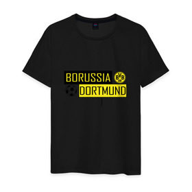 Мужская футболка хлопок с принтом Borussia Dortmund - New Design 2018 в Белгороде, 100% хлопок | прямой крой, круглый вырез горловины, длина до линии бедер, слегка спущенное плечо. | Тематика изображения на принте: боруссия дортмунд