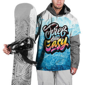 Накидка на куртку 3D с принтом Free and Easy в Белгороде, 100% полиэстер |  | Тематика изображения на принте: beach | miami | граффити | желтый | закат | краски | лед | майами | надписи | панама | пляж | розовый | солнце | фламинго | яркие