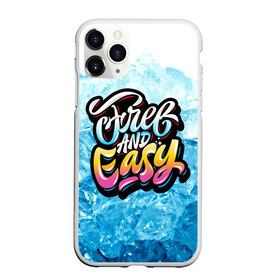Чехол для iPhone 11 Pro матовый с принтом Free and Easy в Белгороде, Силикон |  | Тематика изображения на принте: beach | miami | граффити | желтый | закат | краски | лед | майами | надписи | панама | пляж | розовый | солнце | фламинго | яркие