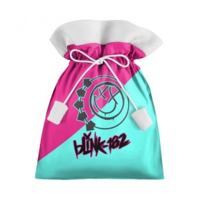 Подарочный 3D мешок с принтом Blink-182 в Белгороде, 100% полиэстер | Размер: 29*39 см | blink | альтернативный рок | блинк | группа | марк хоппус | музыка | мэтт скиба | надпись | панк | панк рок | песни | поп панк | рок | скейт панк | смайл | смайлик | трэвис баркер