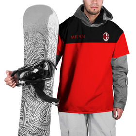 Накидка на куртку 3D с принтом AC Milan - Red & Black в Белгороде, 100% полиэстер |  | 