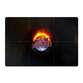 Магнитный плакат 3Х2 с принтом Black Sabbath земля в огне в Белгороде, Полимерный материал с магнитным слоем | 6 деталей размером 9*9 см | black sabbath | группа | метал | надпись | оззи | осборн | хард рок | хеви метал