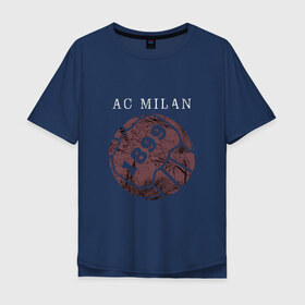 Мужская футболка хлопок Oversize с принтом AC Milan - 1899 Vintage (2018) в Белгороде, 100% хлопок | свободный крой, круглый ворот, “спинка” длиннее передней части | Тематика изображения на принте: 