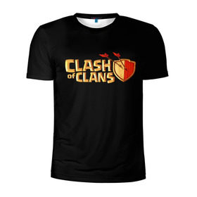 Мужская футболка 3D спортивная с принтом Clash of Clans в Белгороде, 100% полиэстер с улучшенными характеристиками | приталенный силуэт, круглая горловина, широкие плечи, сужается к линии бедра | игра | кланс | клэш | онлайн | оф | стратегия