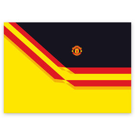 Поздравительная открытка с принтом Manchester United в Белгороде, 100% бумага | плотность бумаги 280 г/м2, матовая, на обратной стороне линовка и место для марки
 | манчестер юнайтед | эмблема
