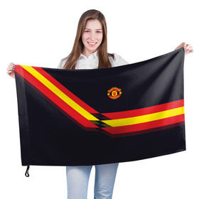 Флаг 3D с принтом Manchester United 2018 #4 в Белгороде, 100% полиэстер | плотность ткани — 95 г/м2, размер — 67 х 109 см. Принт наносится с одной стороны | 