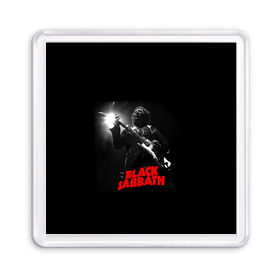 Магнит 55*55 с принтом Black Sabbath в Белгороде, Пластик | Размер: 65*65 мм; Размер печати: 55*55 мм | black sabbath | ozzy osbourne | билл уорд | гизер батлер | гитара | группа | метал | музыка | надпись | оззи | осборн | песни | рок | солист | тони айомми | хард рок | хеви метал