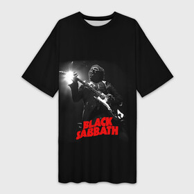 Платье-футболка 3D с принтом Black Sabbath в Белгороде,  |  | black sabbath | ozzy osbourne | билл уорд | гизер батлер | гитара | группа | метал | музыка | надпись | оззи | осборн | песни | рок | солист | тони айомми | хард рок | хеви метал