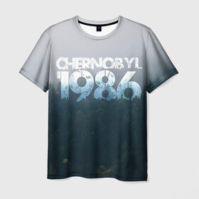 Мужская футболка 3D с принтом Чернобыль 1986 в Белгороде, 100% полиэфир | прямой крой, круглый вырез горловины, длина до линии бедер | 1986 | дым | завод | лес | опасность | радиация | чаэс | чернобыль | экология